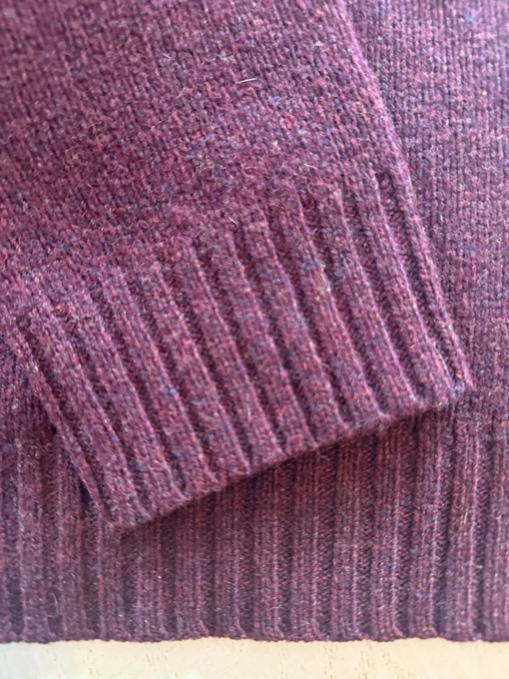 J. Crew Factory 100% Wool Deep Plum Crewneck Sweater Men’s Small